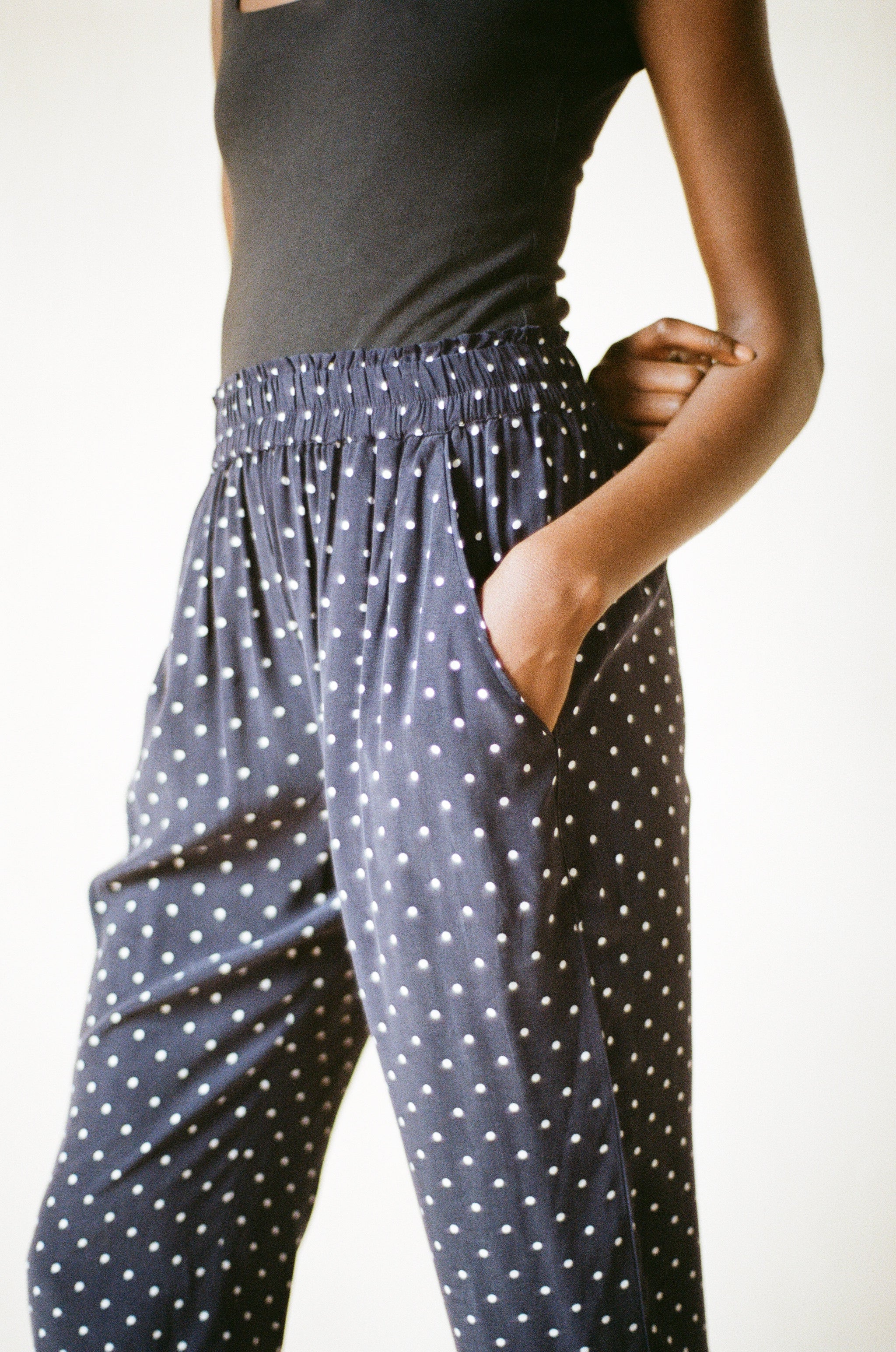 KHELLER TROUSER | dotted navy