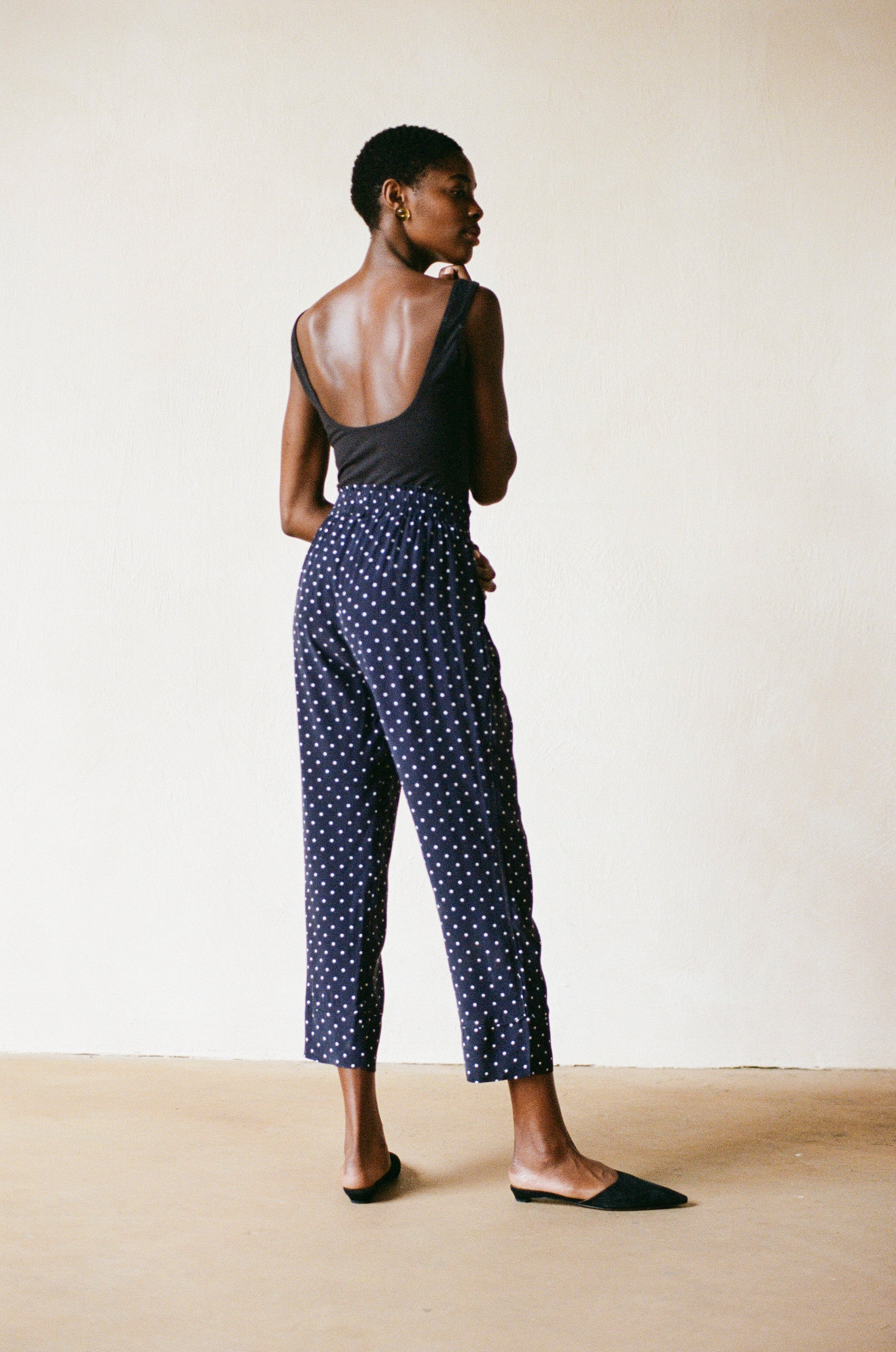 KHELLER TROUSER | dotted navy