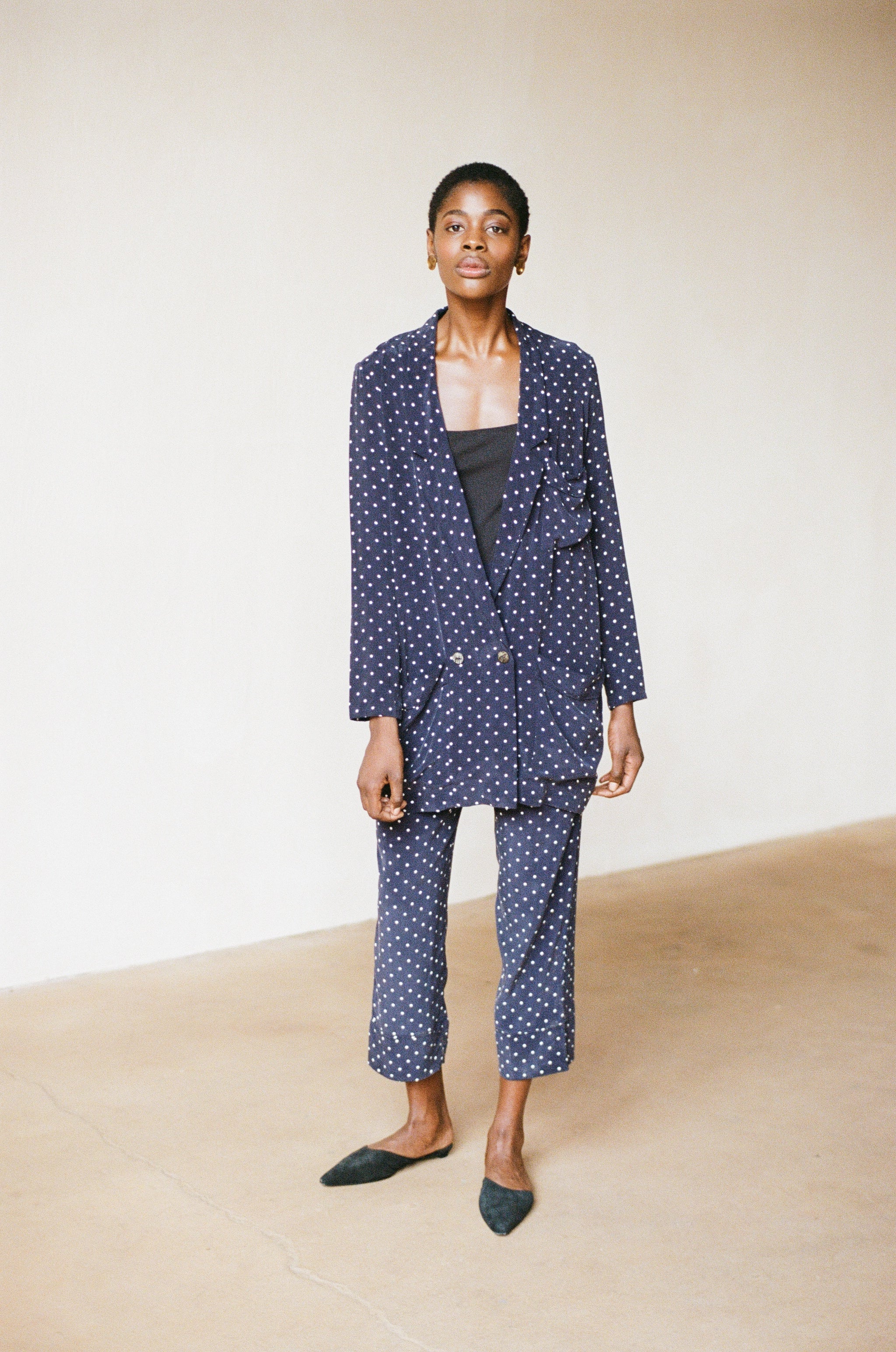 JAMES BLAZER | dotted navy