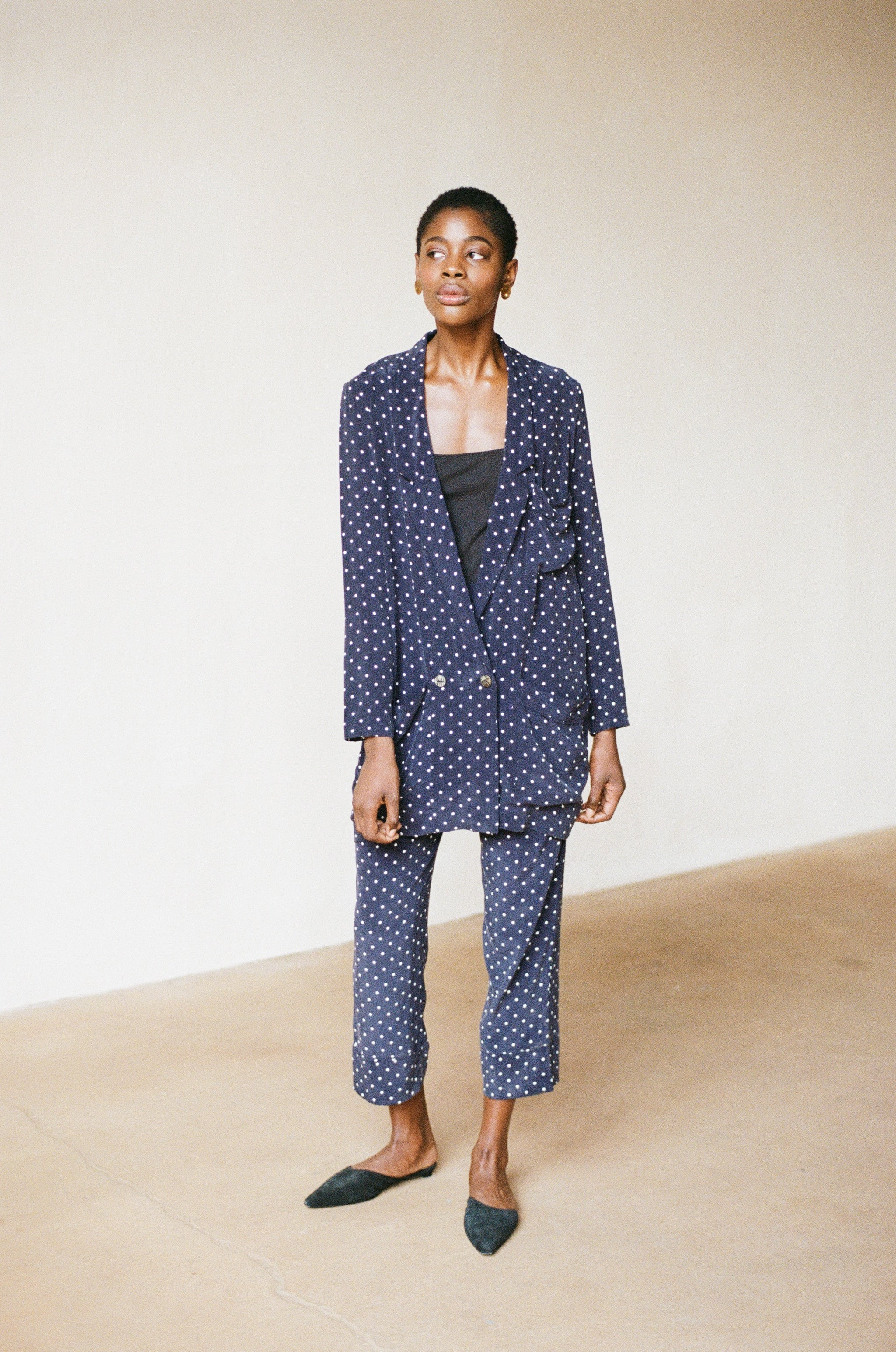 KHELLER TROUSER | dotted navy