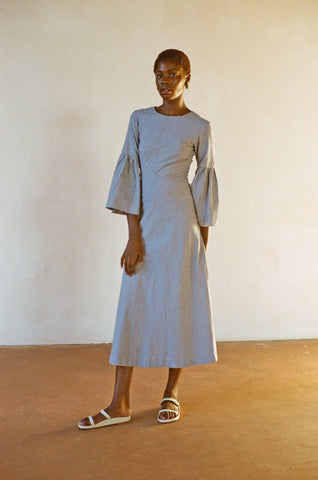 MARLO DRESS | gingham | organic + earth dyed