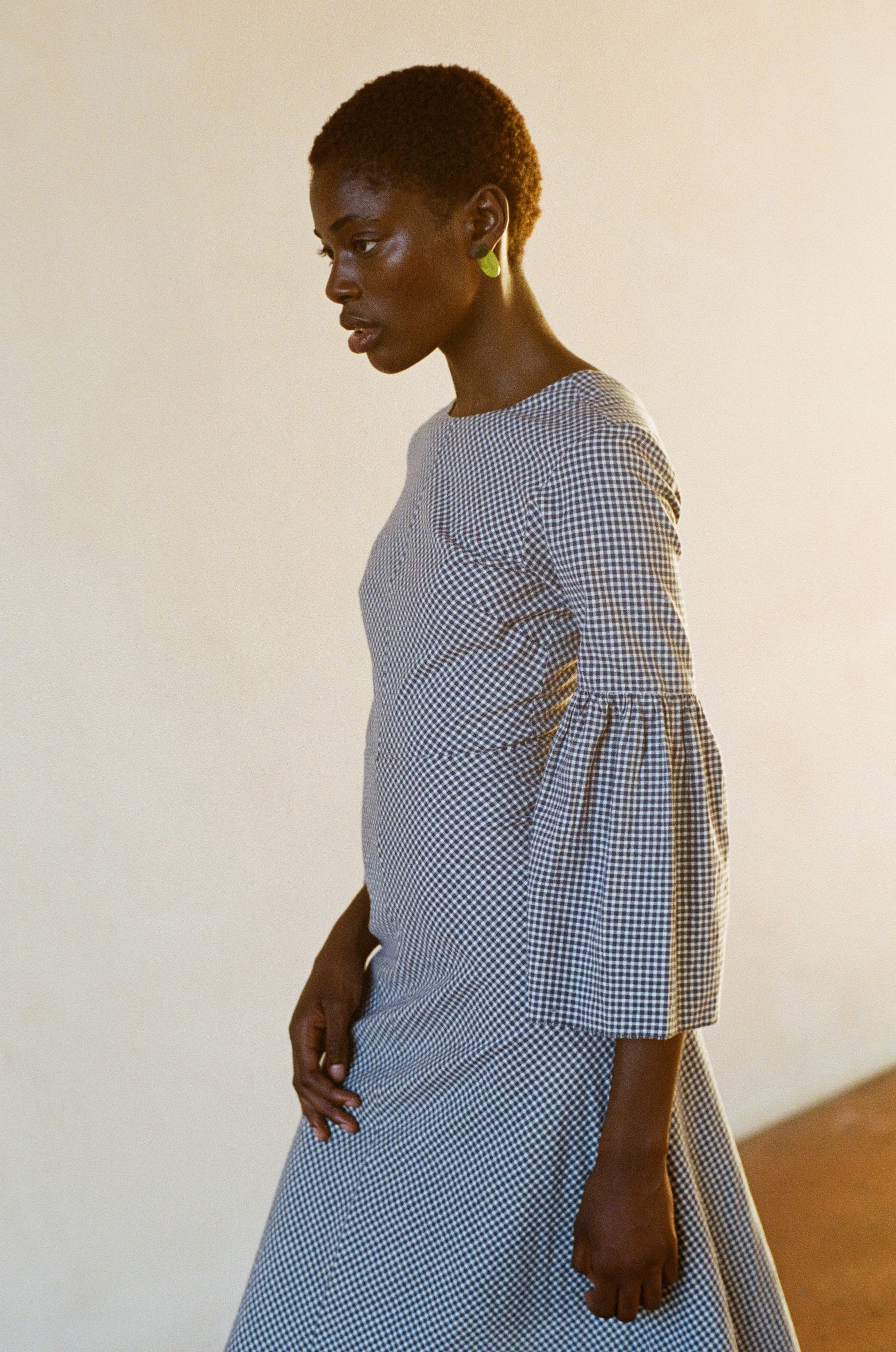 MARLO DRESS | gingham | organic + earth dyed