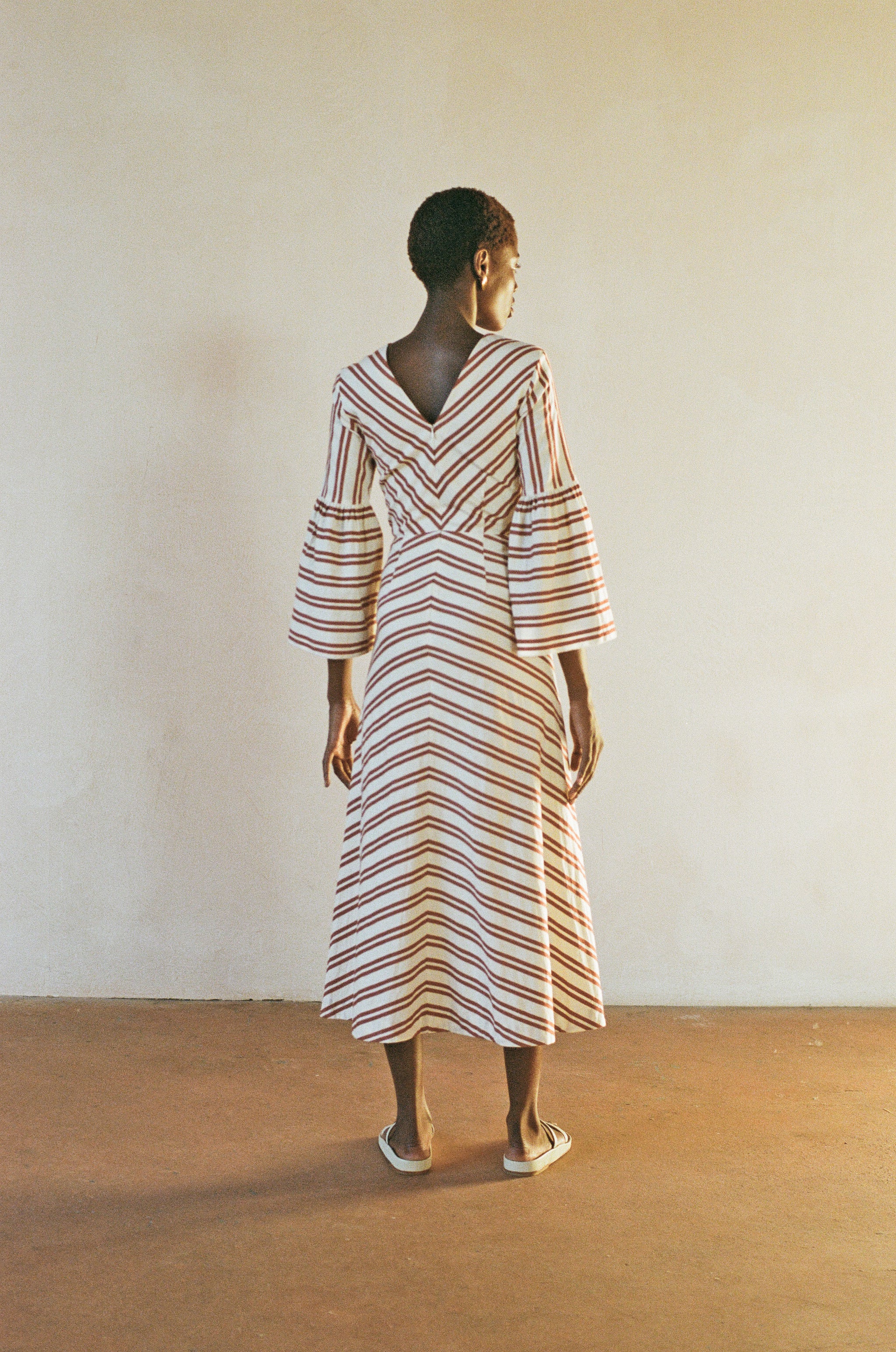 MARLO DRESS | stripe | organic + earth dyed