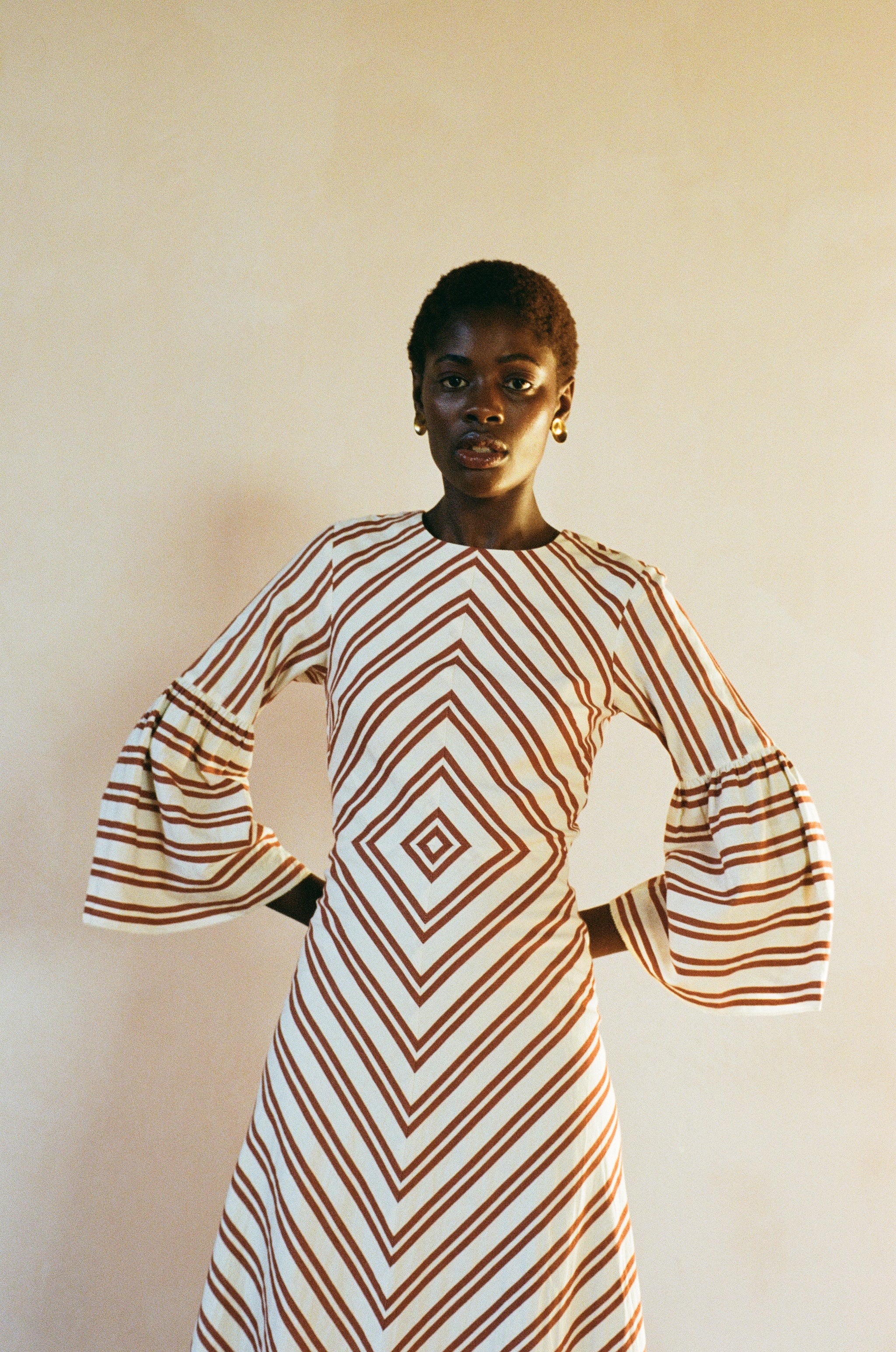 MARLO DRESS | stripe | organic + earth dyed