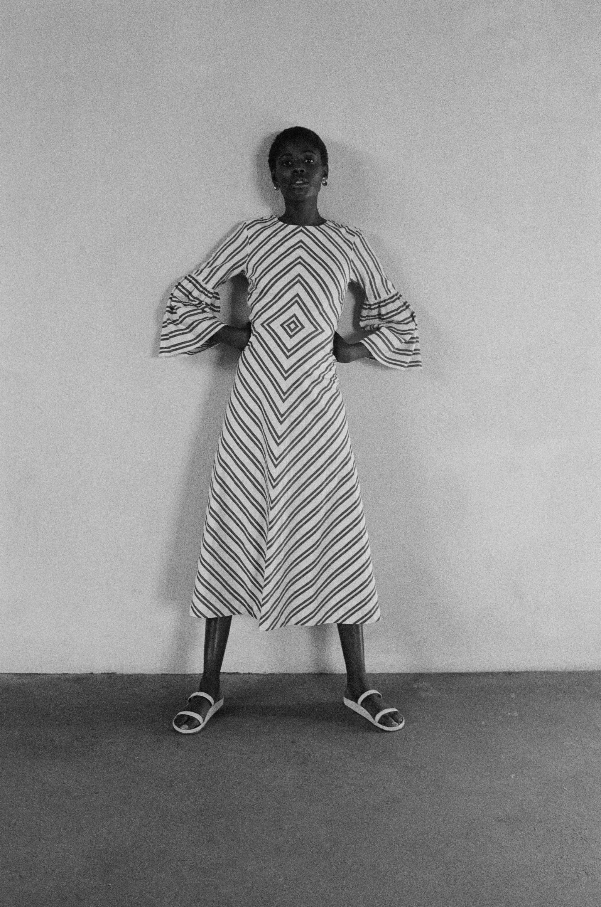 MARLO DRESS | stripe | organic + earth dyed