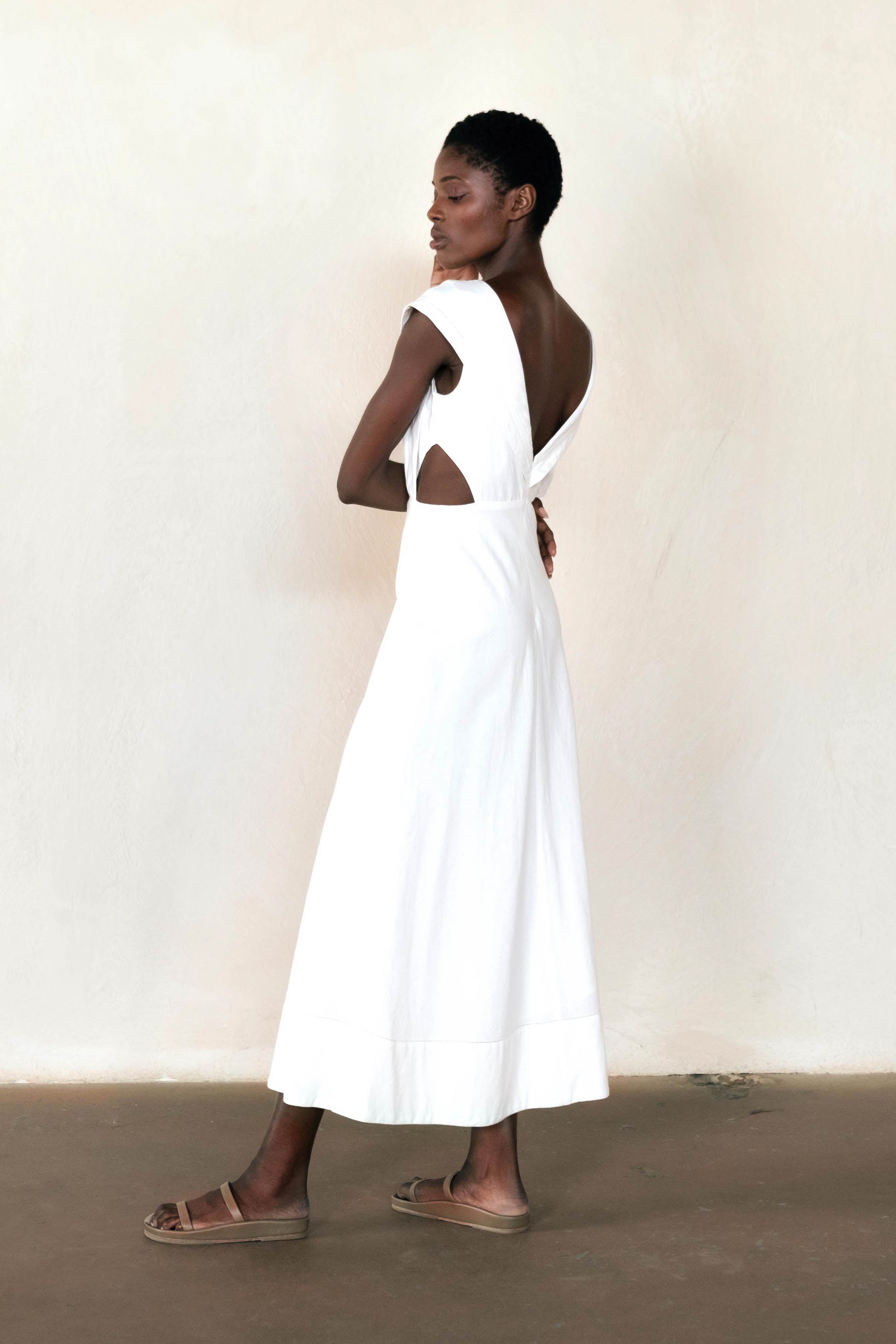 BELÉN DRESS | bone | organic + earth dyed