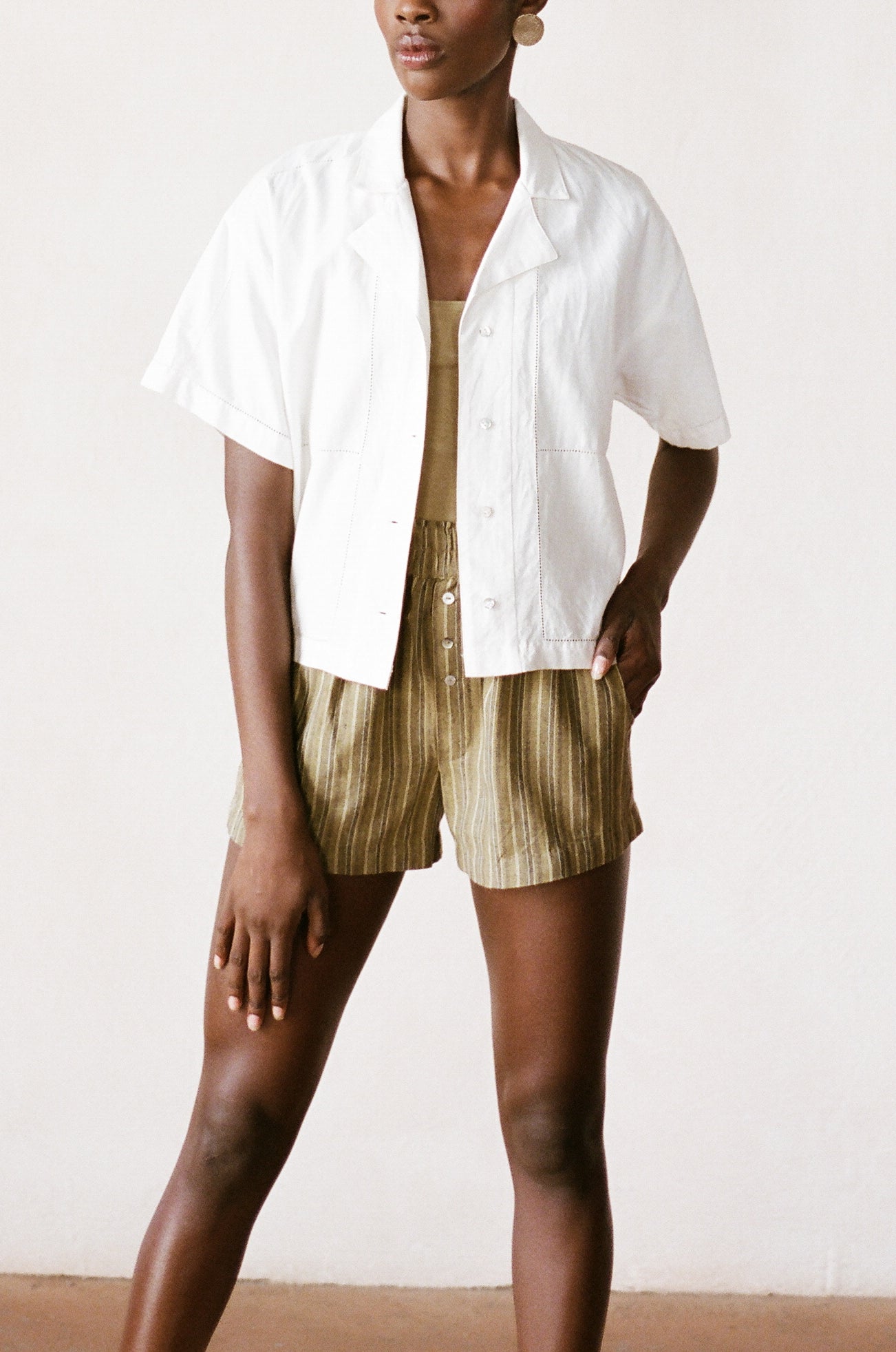 BERIT BLOUSE | bone | organic + earth dyed