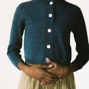 COTTON CARDI | indigo | organic + earth dyed