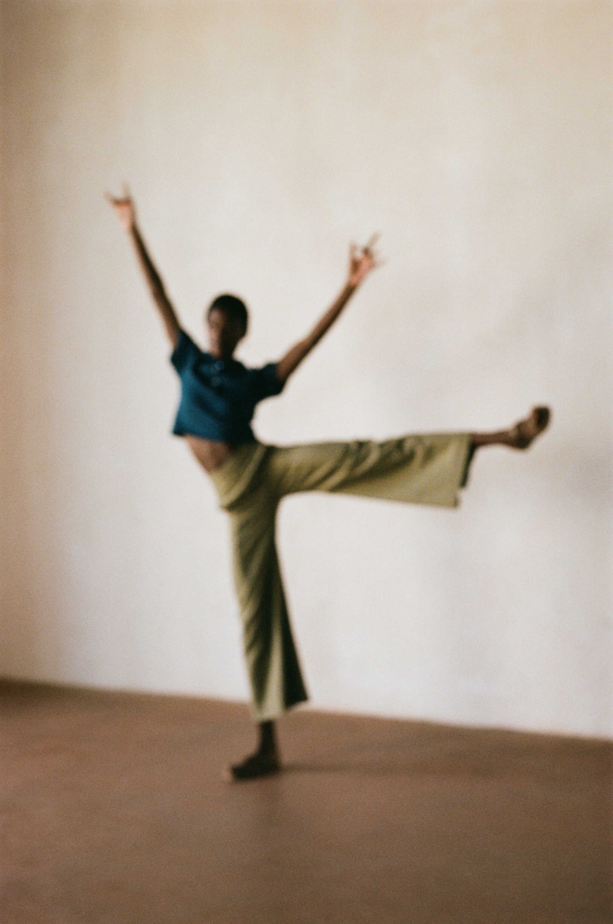 COOK TROUSER | herb stripe | organic + earth dyed