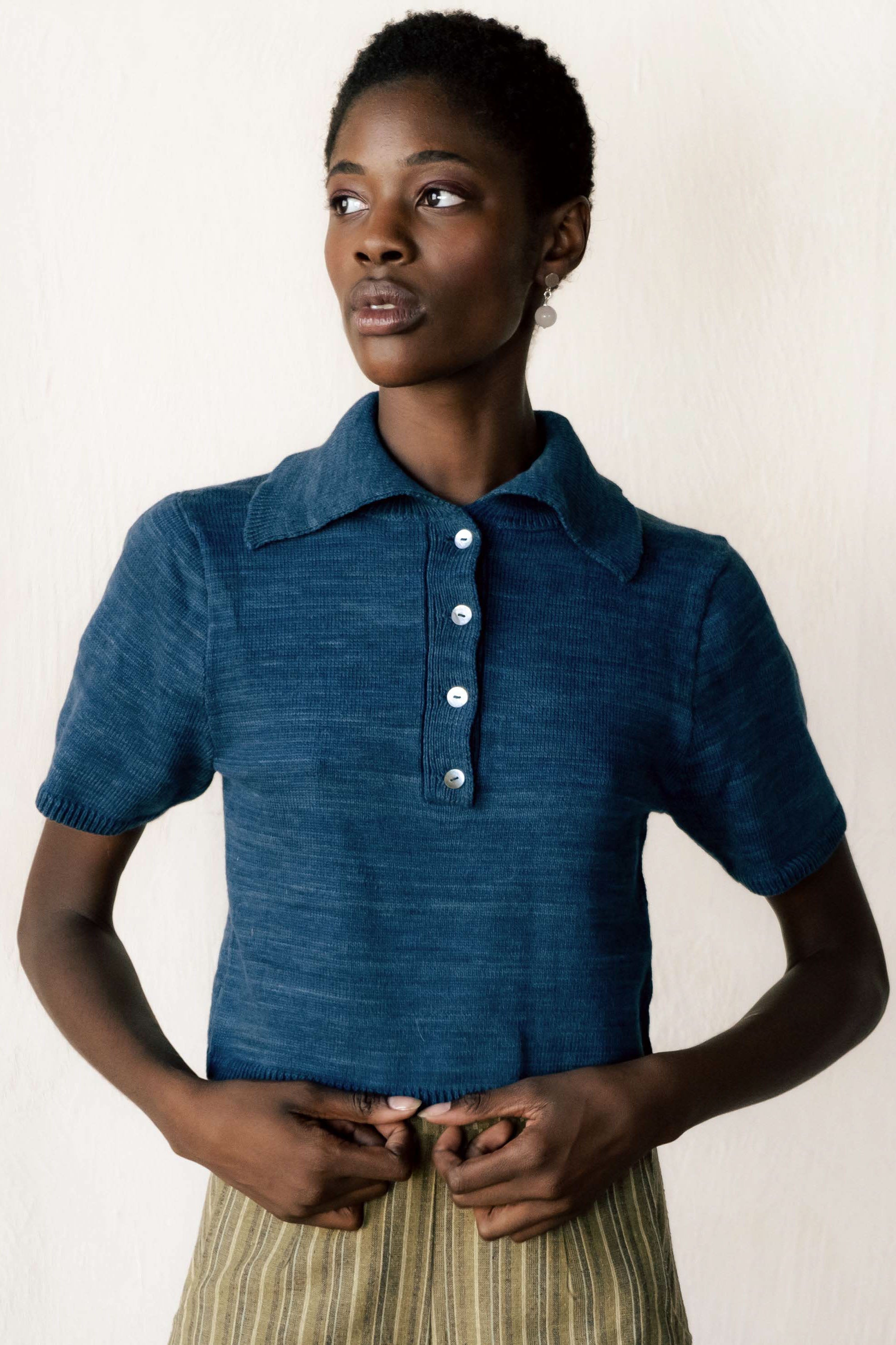ERIK POLO | indigo | organic + earth dyed