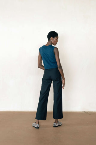 THE SWEATER VEST | indigo | organic + earth dyed