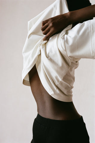 THE TEE | bone | organic + earth dyed