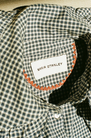 SABINE BLOUSE | gingham | organic + earth dyed