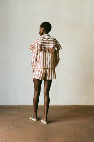 SABINE BLOUSE | stripe | organic + earth dye