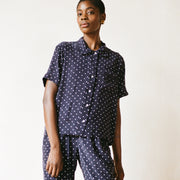 SYD TOP | dotted navy