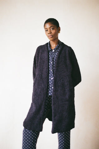 SYD TOP | dotted navy