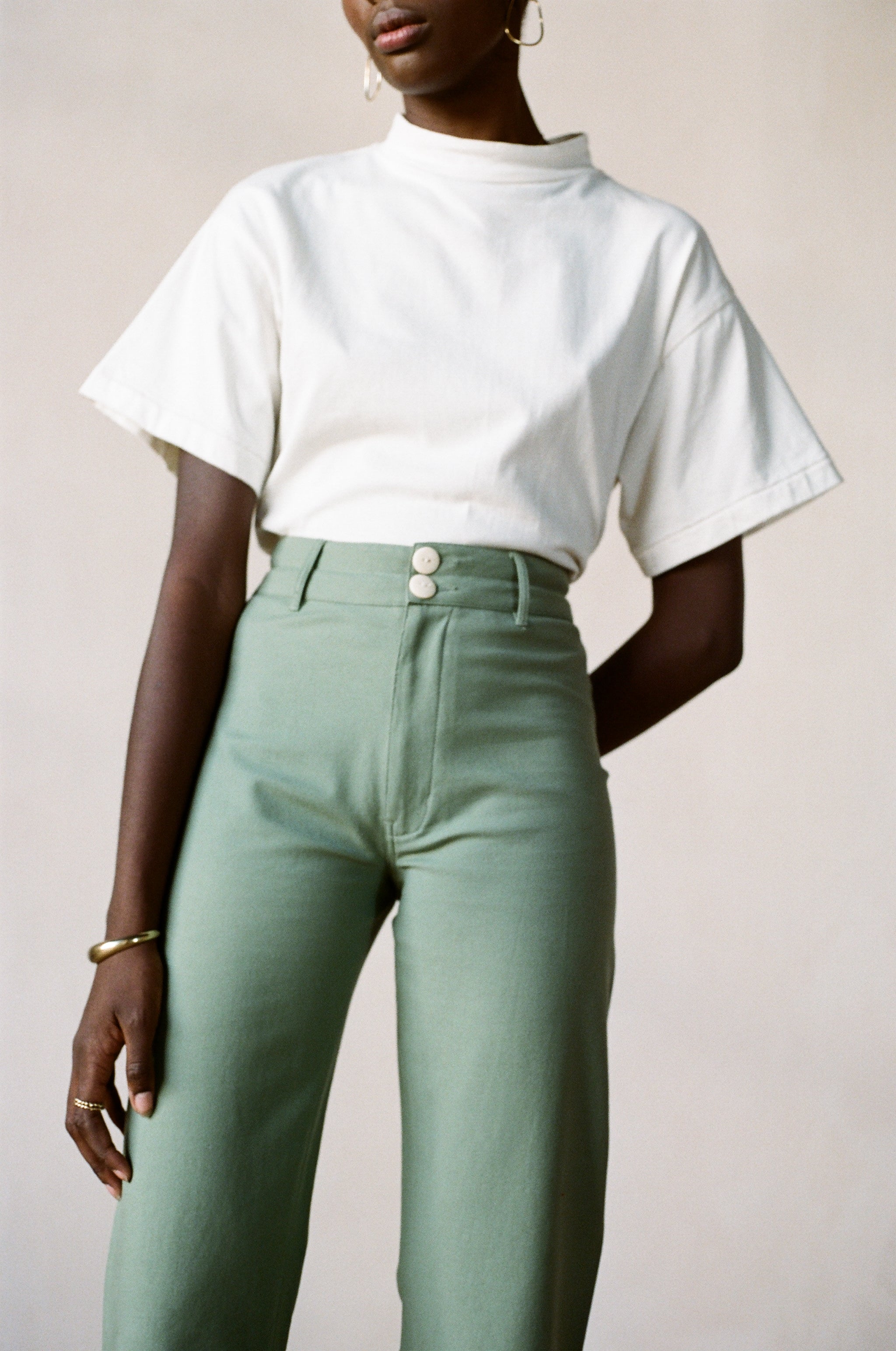 LUNA PANT | celadon | WAREHOUSE SALE