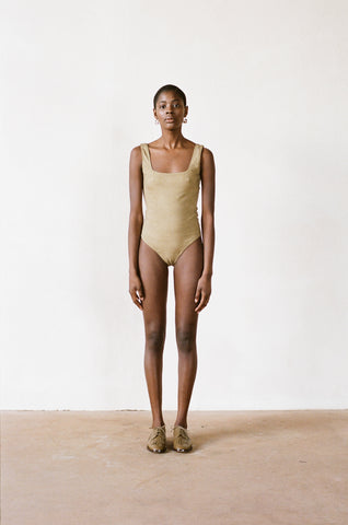 BODYSUIT | herb | organic + earth dyed