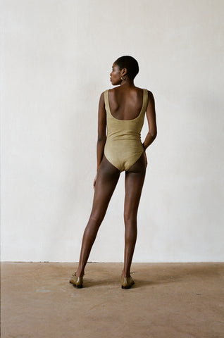 BODYSUIT | herb | organic + earth dyed