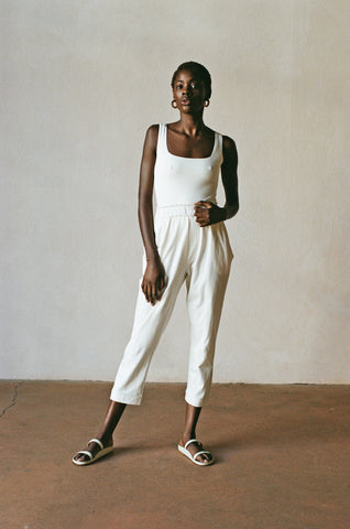 SWEATPANT | bone | organic + earth dyed