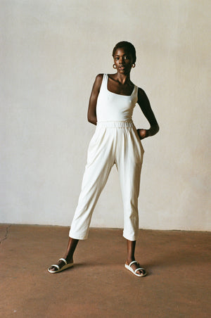 SWEATPANT | bone | organic + earth dyed