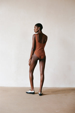 BODYSUIT | tobacco | organic + earth dyed