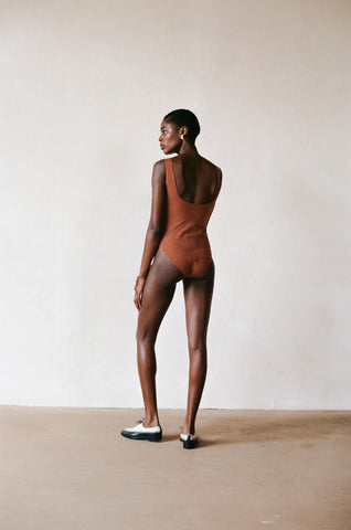 BODYSUIT | tobacco | organic + earth dyed