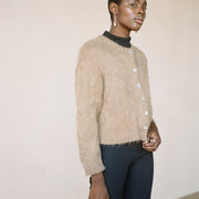 BRUSHED CARDI | mushroom