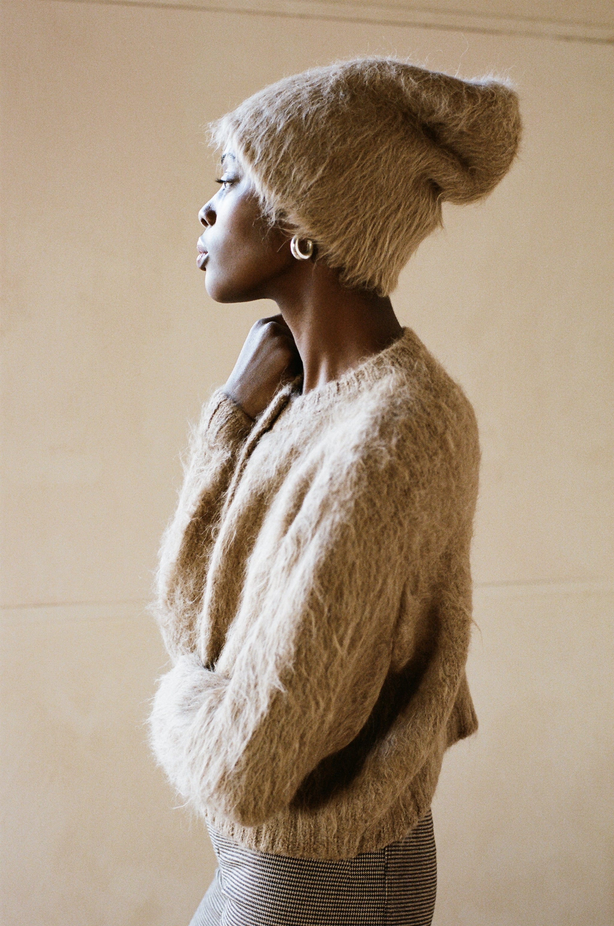 BRUSHED CARDI | mushroom