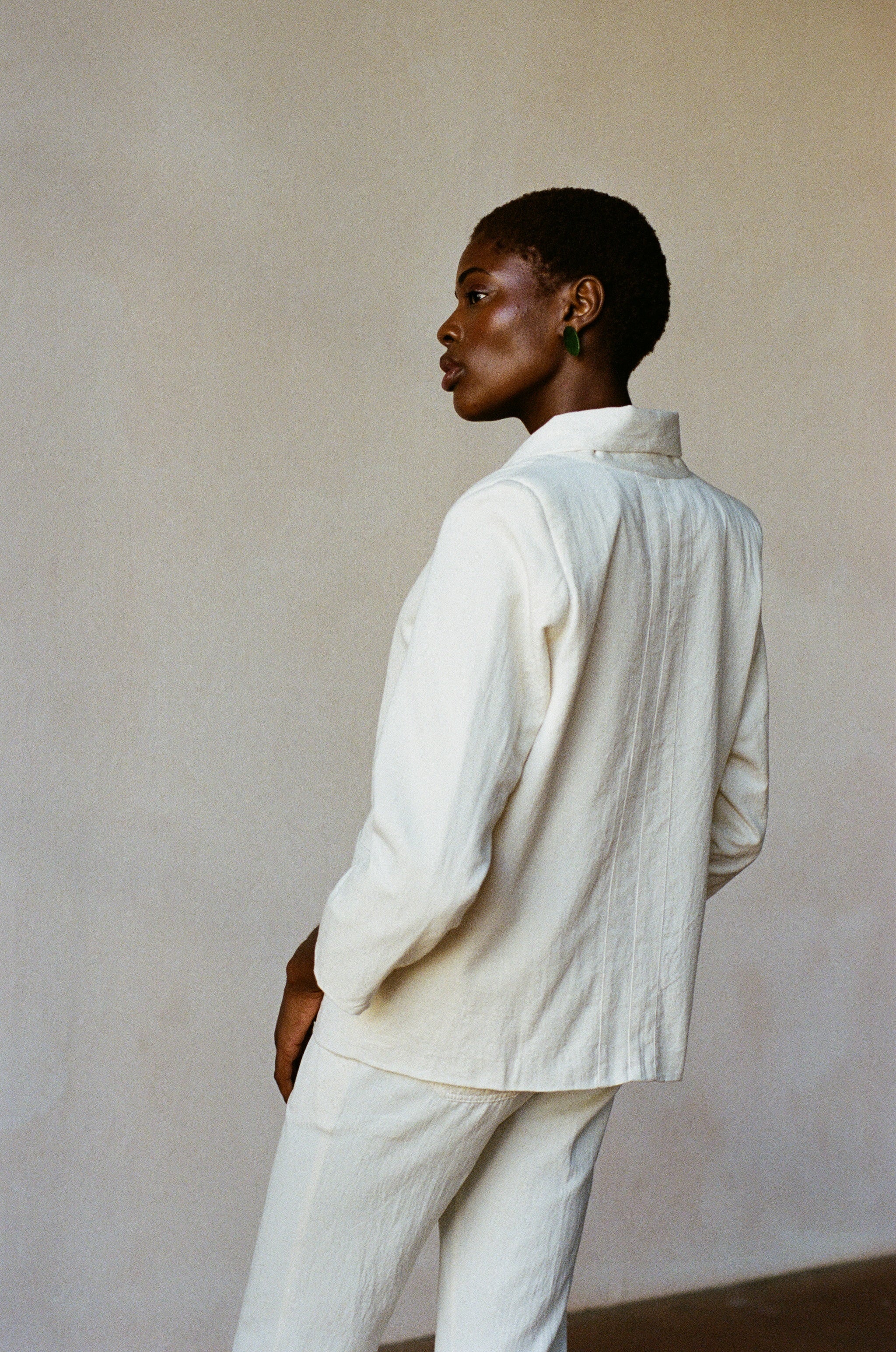 MAXIMO BLAZER | bone | organic + undyed