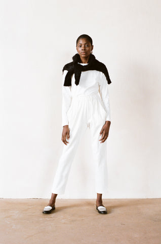 SWEATPANT | bone | organic + earth dyed