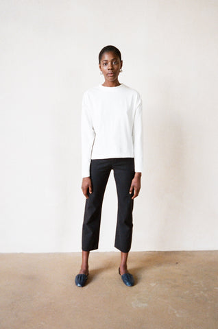 LONG SLEEVE TEE | bone | organic + earth dyed