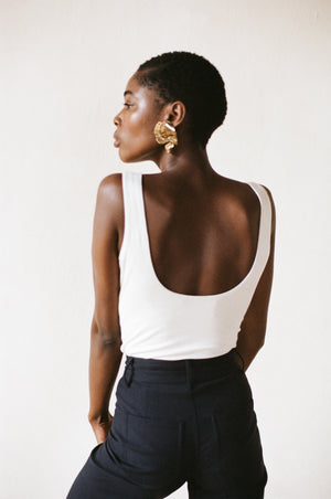 BODYSUIT | bone | organic + earth dyed