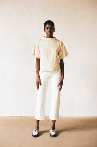 MOCKNECK TEE | miso | organic + earth dyed