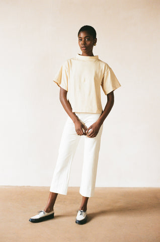 MOCKNECK TEE | miso | organic + earth dyed