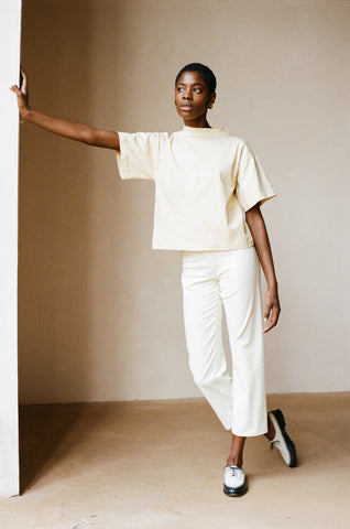MOCKNECK TEE | miso | organic + earth dyed