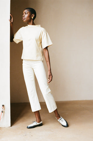 MOCKNECK TEE | miso | organic + earth dyed