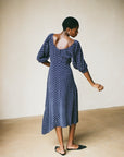 OLIVE DRESS | dotted navy | WAREHOUSE SALE