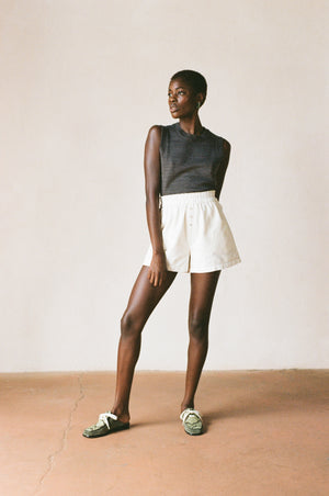 JUJU SHORT | bone | organic + earth dyed