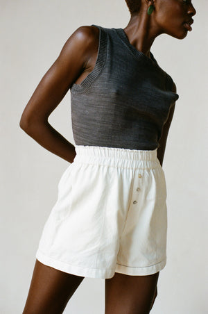JUJU SHORT | bone | organic + earth dyed