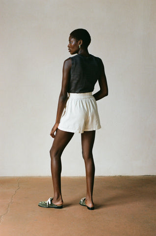 JUJU SHORT | bone | organic + earth dyed