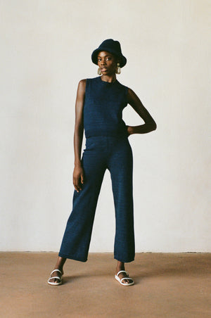 THE SWEATER VEST | indigo | organic + earth dyed