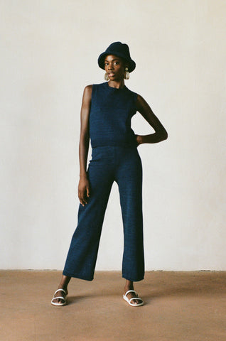 THE SWEATER VEST | indigo | organic + earth dyed