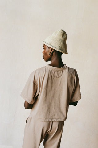 THE TEE | mushroom | organic + earth dyed