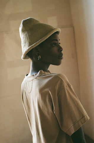 THE TEE | mushroom | organic + earth dyed