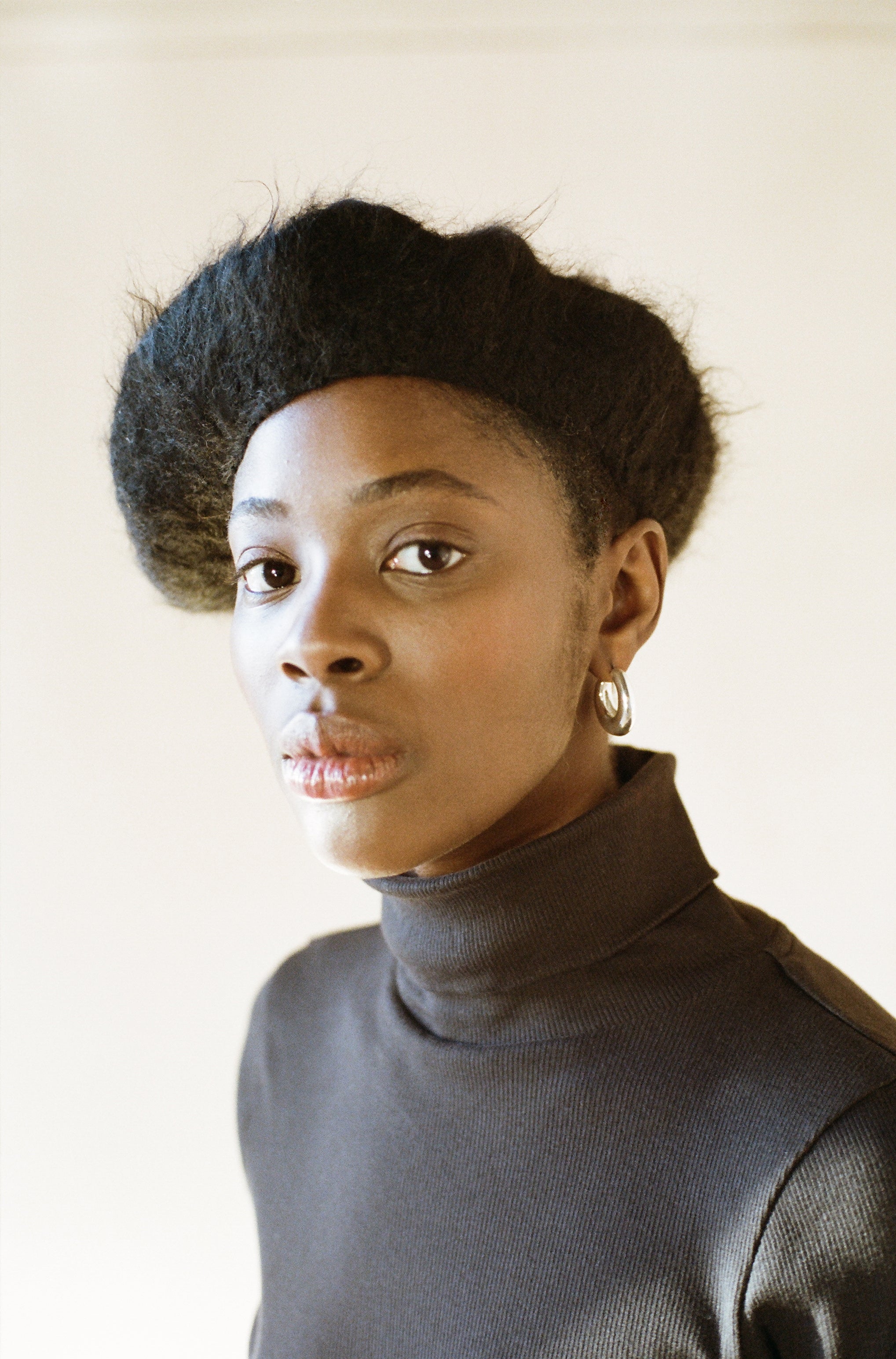 BRUSHED BERET noir – Maria Stanley - Main Image