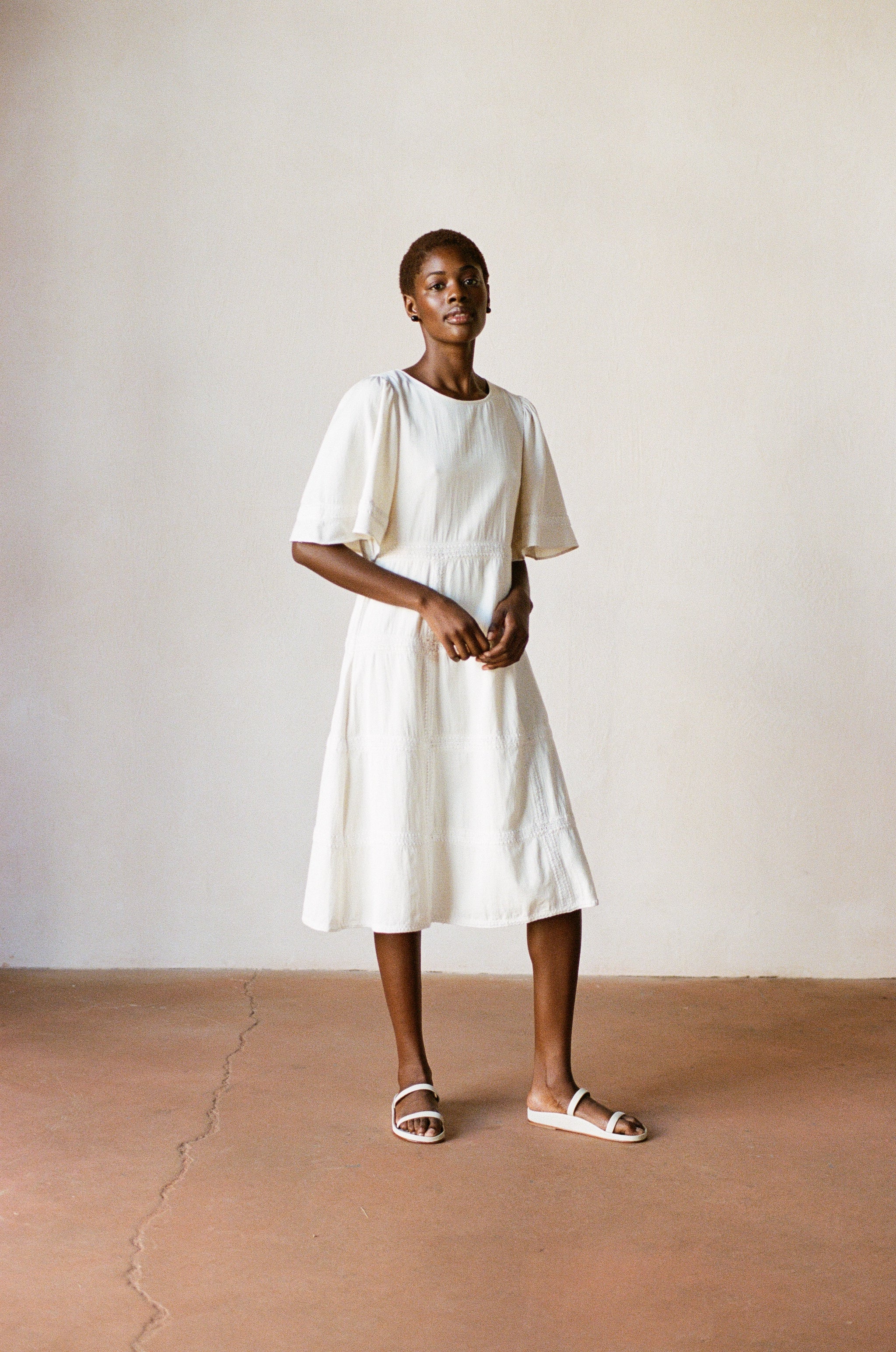 ZOEY DRESS | bone | organic + undyed