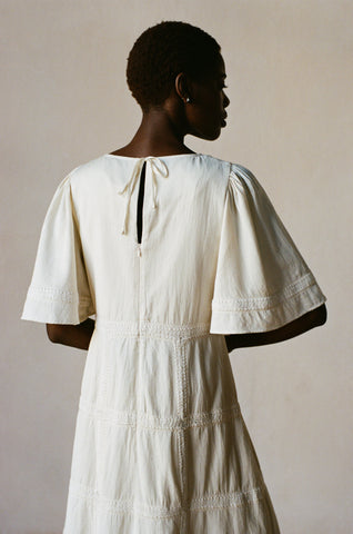 ZOEY DRESS | bone | organic + undyed